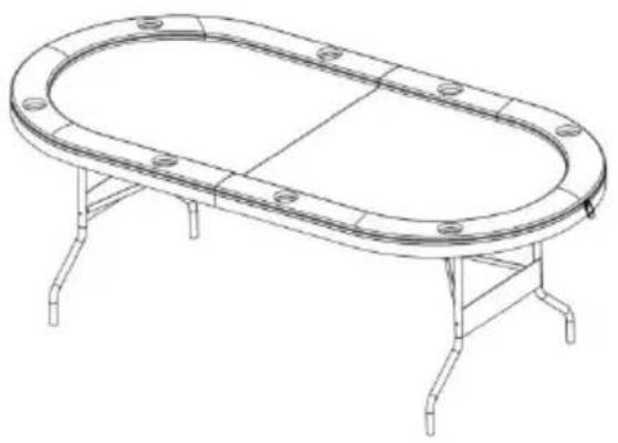 Vevor SUS-8442 - FOLDING POKER TABLE - 1