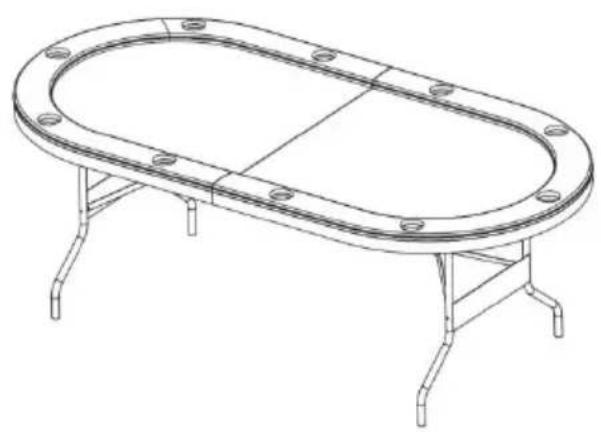 Vevor SUS-8442 - FOLDING POKER TABLE - 2
