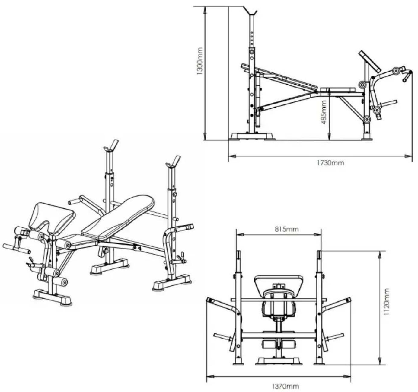 Vevor SJ7810 - Product size chart - 1