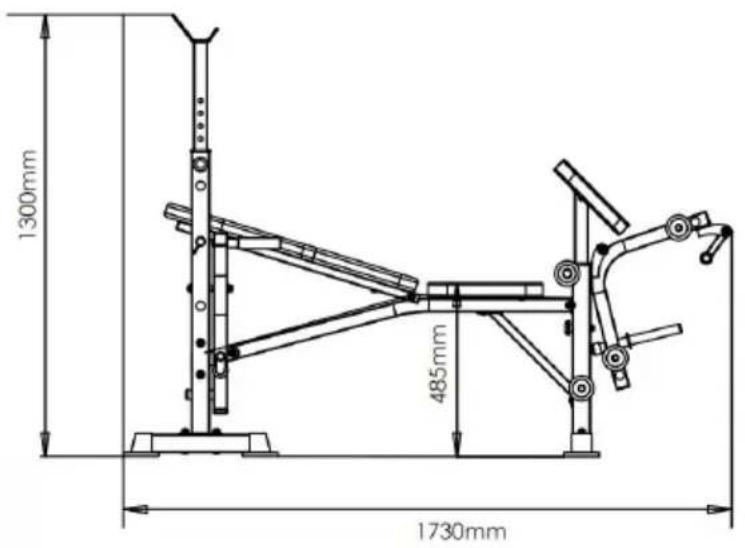Vevor SJ7810 - Product size chart - 2
