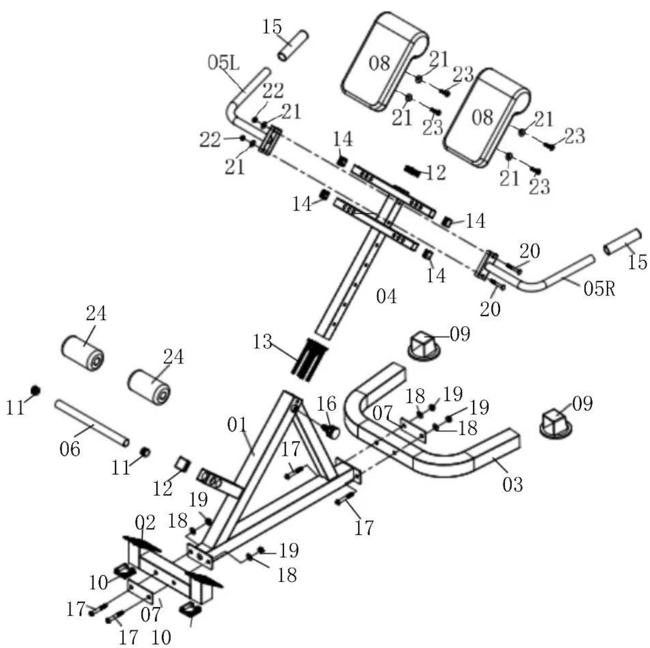 Vevor SJ1015 - Exploded Diagram - 1