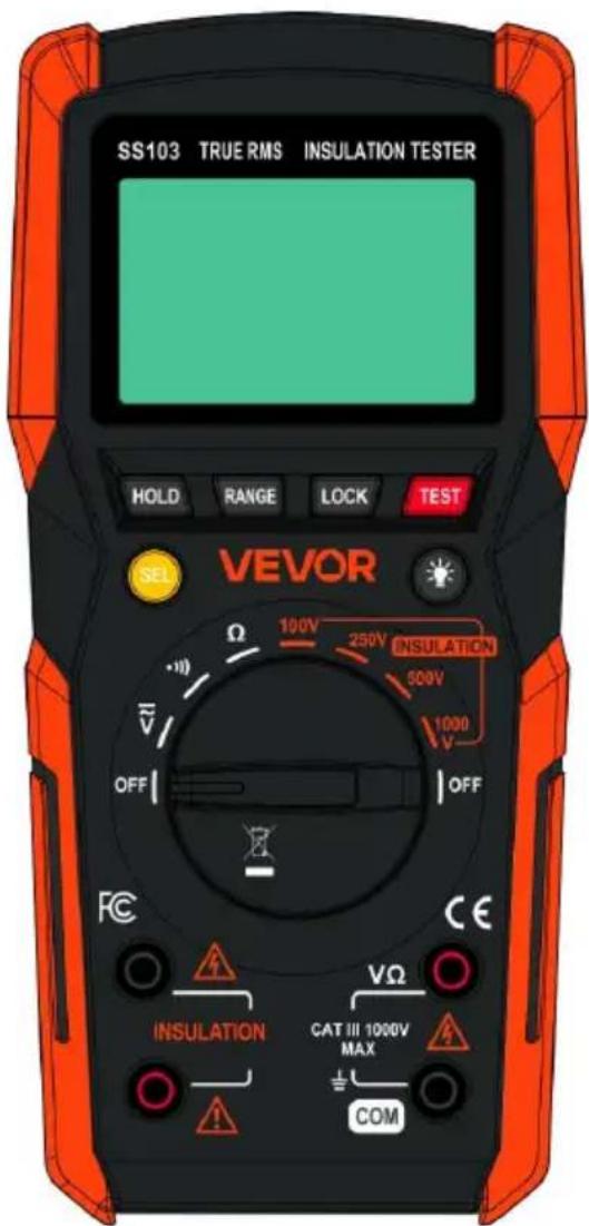 Vevor SS103 - True Rms Insulation Tester - 1