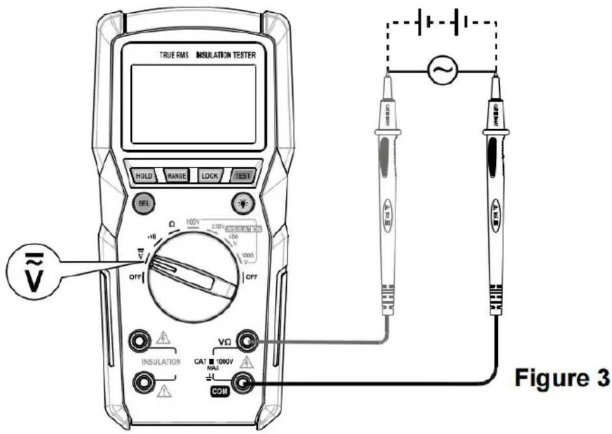 Vevor SS103 - Measuring DC or AC Voltage - 2