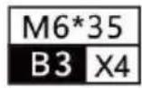Vevor YBTC-03 - PARTS LIST(TV SCREW FITTINGS - 6