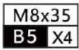 Vevor YBTC-03 - PARTS LIST(TV SCREW FITTINGS - 10