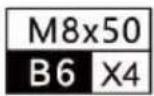 Vevor YBTC-03 - PARTS LIST(TV SCREW FITTINGS - 12