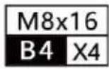 Vevor YBTC-03 - PARTS LIST(TV SCREW FITTINGS - 8