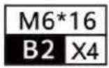 Vevor YBTC-03 - PARTS LIST(TV SCREW FITTINGS - 4