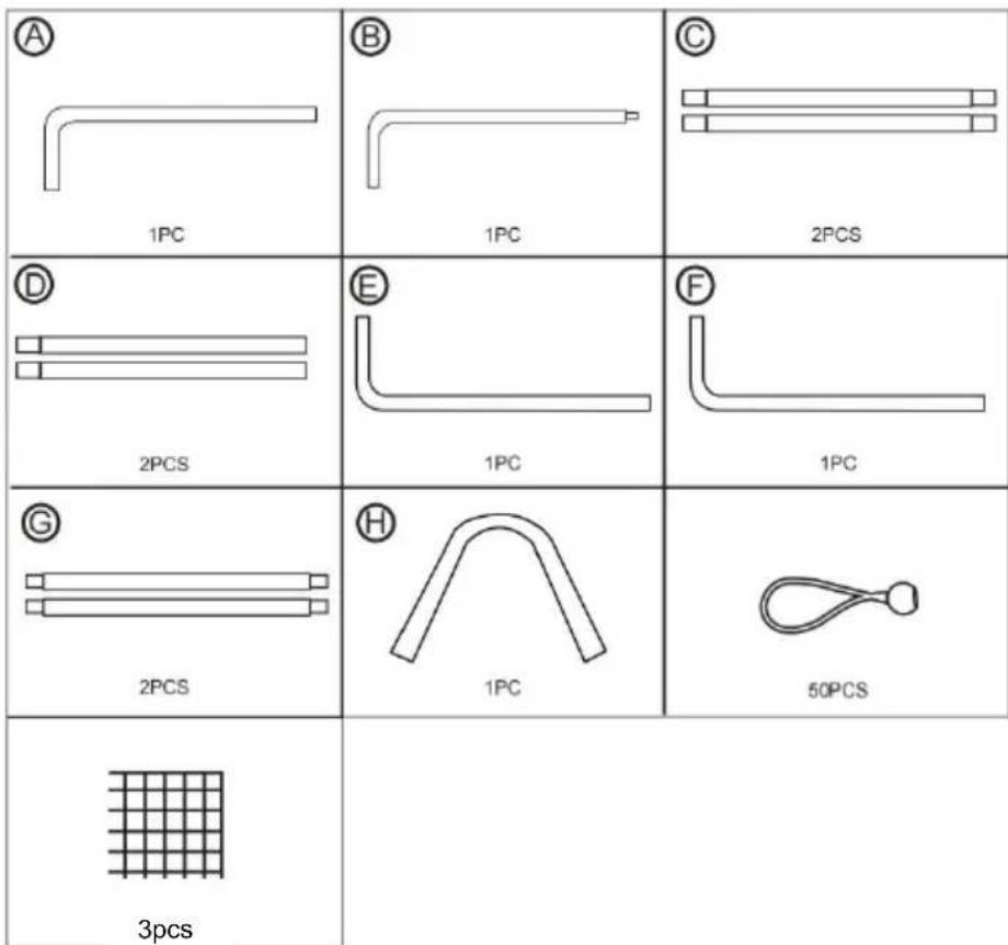 Vevor YC-SS-LCN003 - PART LIST - 1
