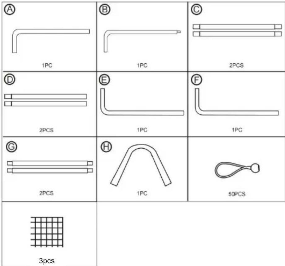 Vevor YC-SS-LCN003 - PART LIST - 1