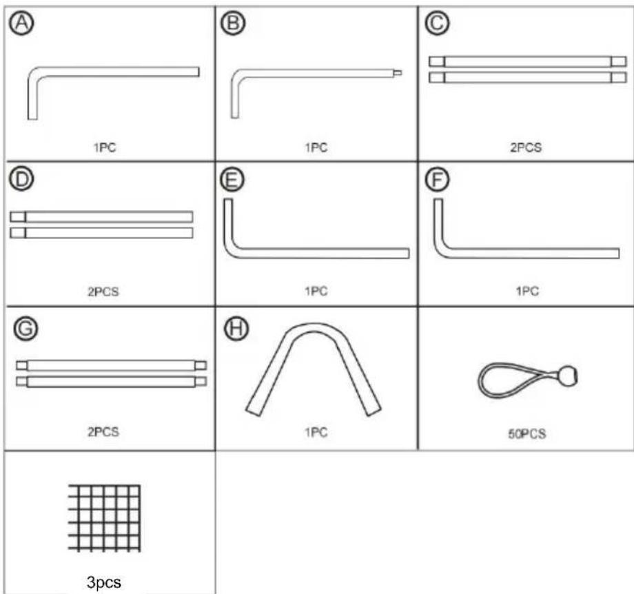 Vevor YC-SS-LCN003 - PART LIST - 1