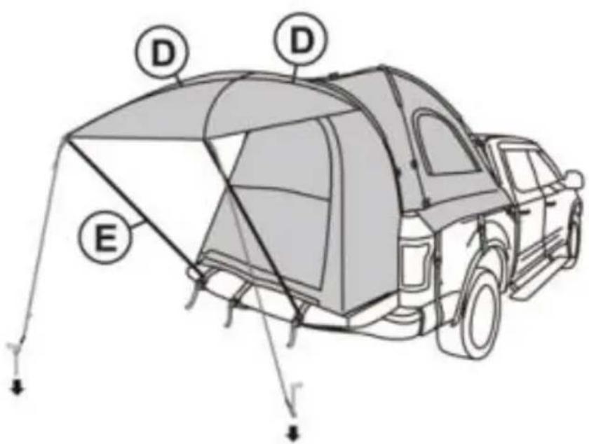 Vevor 120813 - TRUCK TENT ASSEMBLE - 10