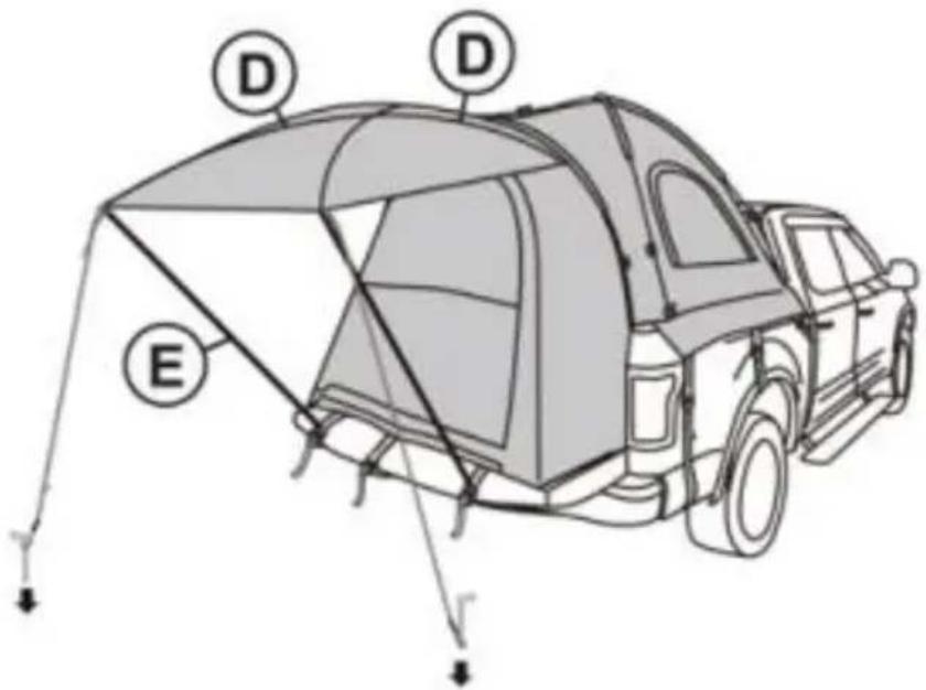 Vevor 120813 - MONTAJE DE CARPA PARA CAMIÓN - 10