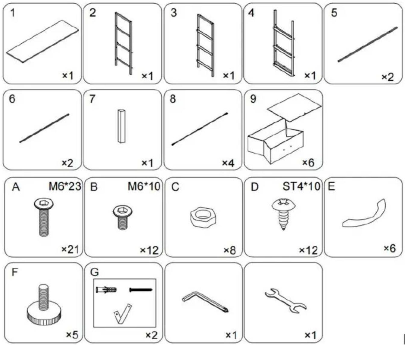 Vevor ZWE-BC-SS-03 - PARTS LIST - 1