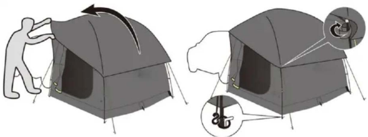 Vevor 120838 - TRUCK TENT ASSEMBLE - 8