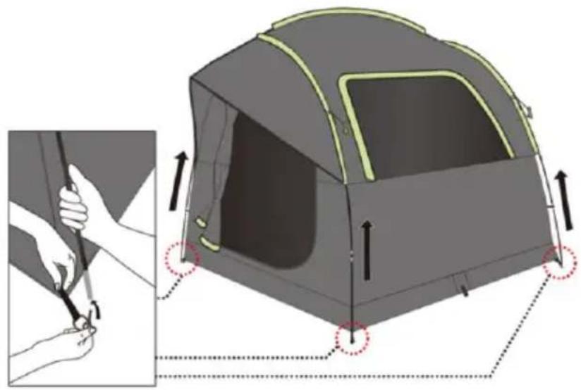 Vevor 120838 - TRUCK TENT ASSEMBLE - 3
