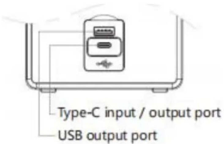 Vevor D12 - Laddning / Power Bank-funktion Ingångs-/utgångsportar: - 1