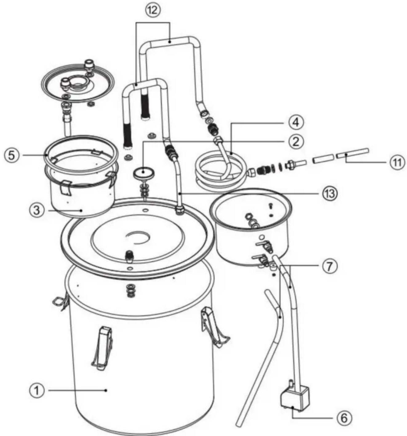 Vevor DTDB-50L-U - ONDERDELEN &amp; KENMERKEN - 1