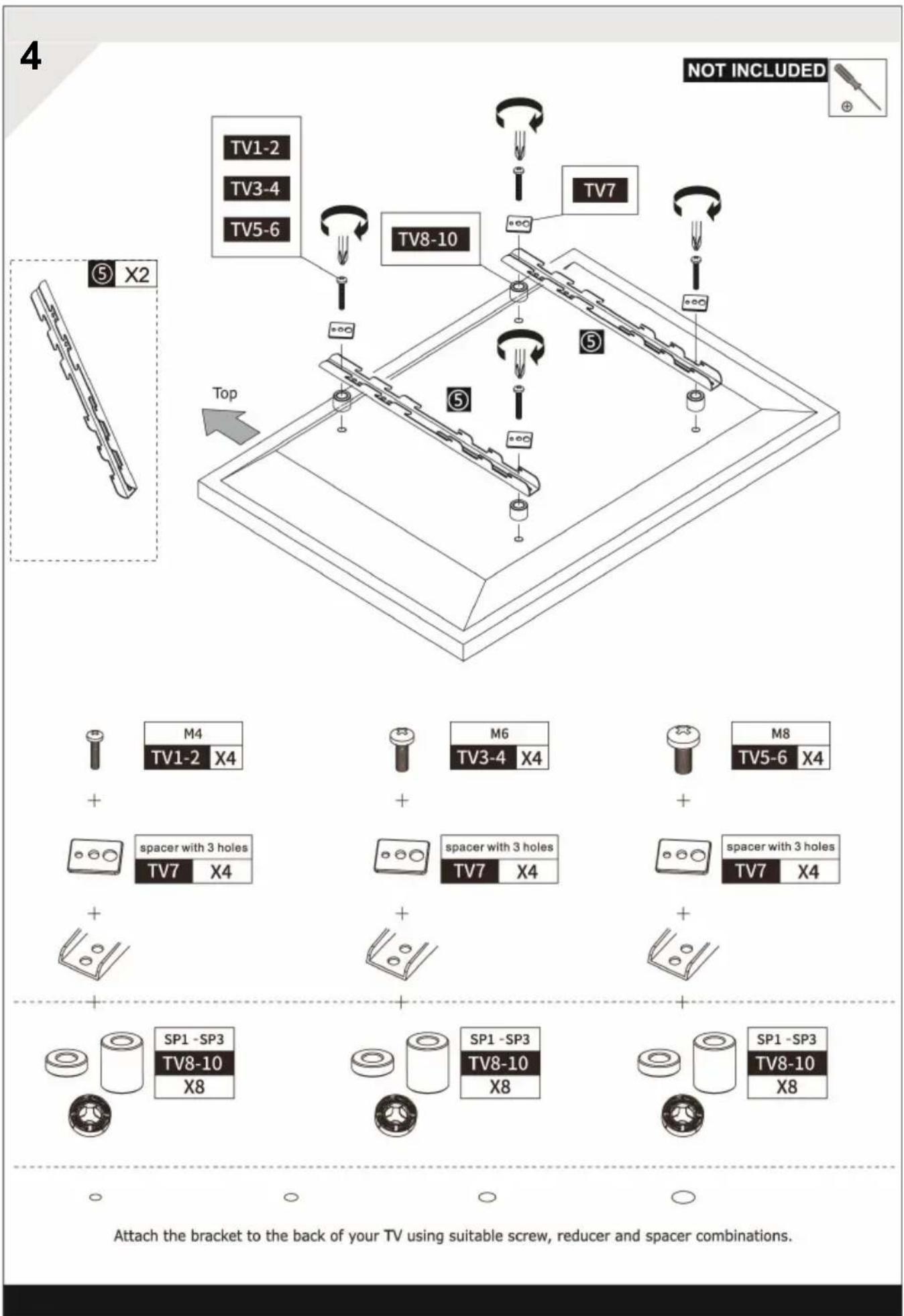 Vevor FSH25-G1 - FOR TV INSTALLATION - 37