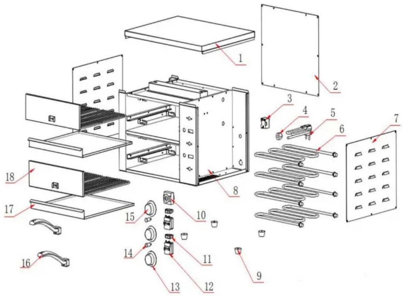 Vevor FY-P0-2 - E.Product exploded view - 1