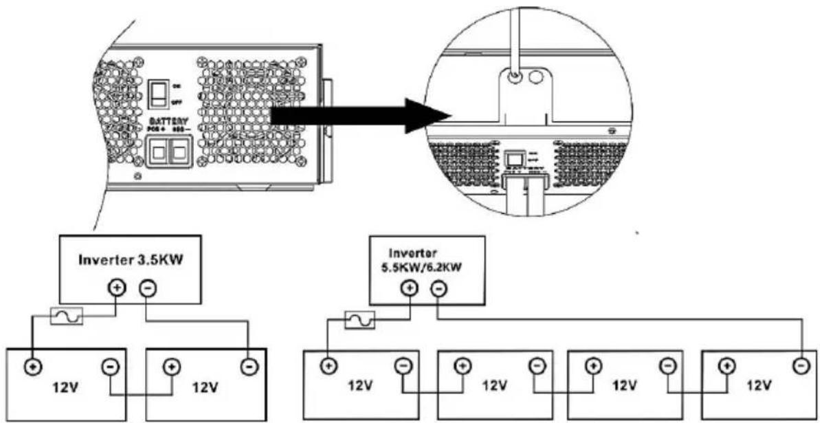 Vevor EM5500-48L - Battery Connection - 2