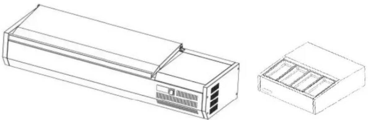Vevor D27TW-G - REFRIGERATED SEASONING TABLE - 1