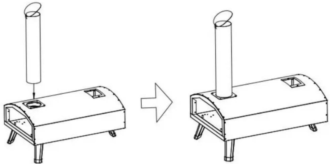 Vevor GB-PO12R - Install the chimney - 1