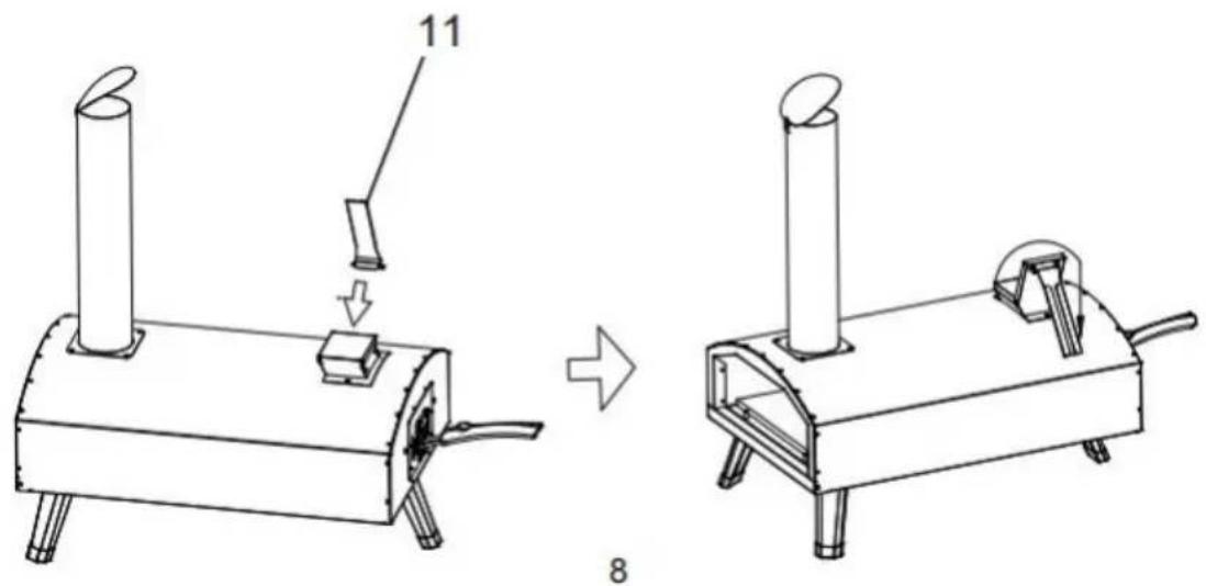 Vevor GB-PO12R - Install the chimney - 3
