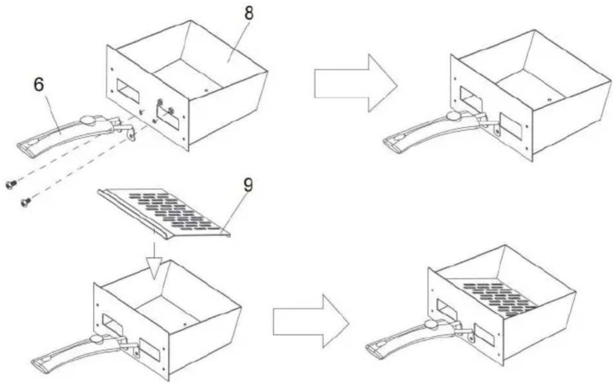 Vevor GB-PO12R - Install the pellet box - 1