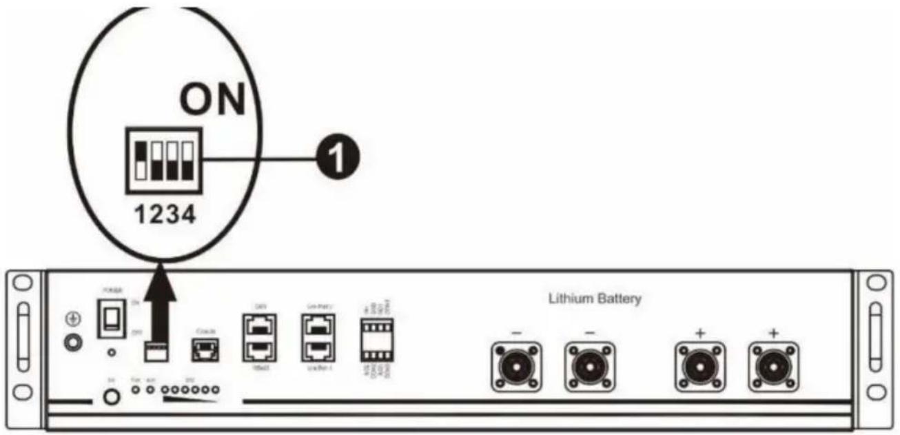 Vevor EML3500-24L - Einstellung für PYLON US2000 Lithiumbatterie - 1