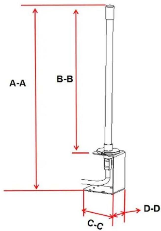 Vevor 2402-UV18 - Product size - 1