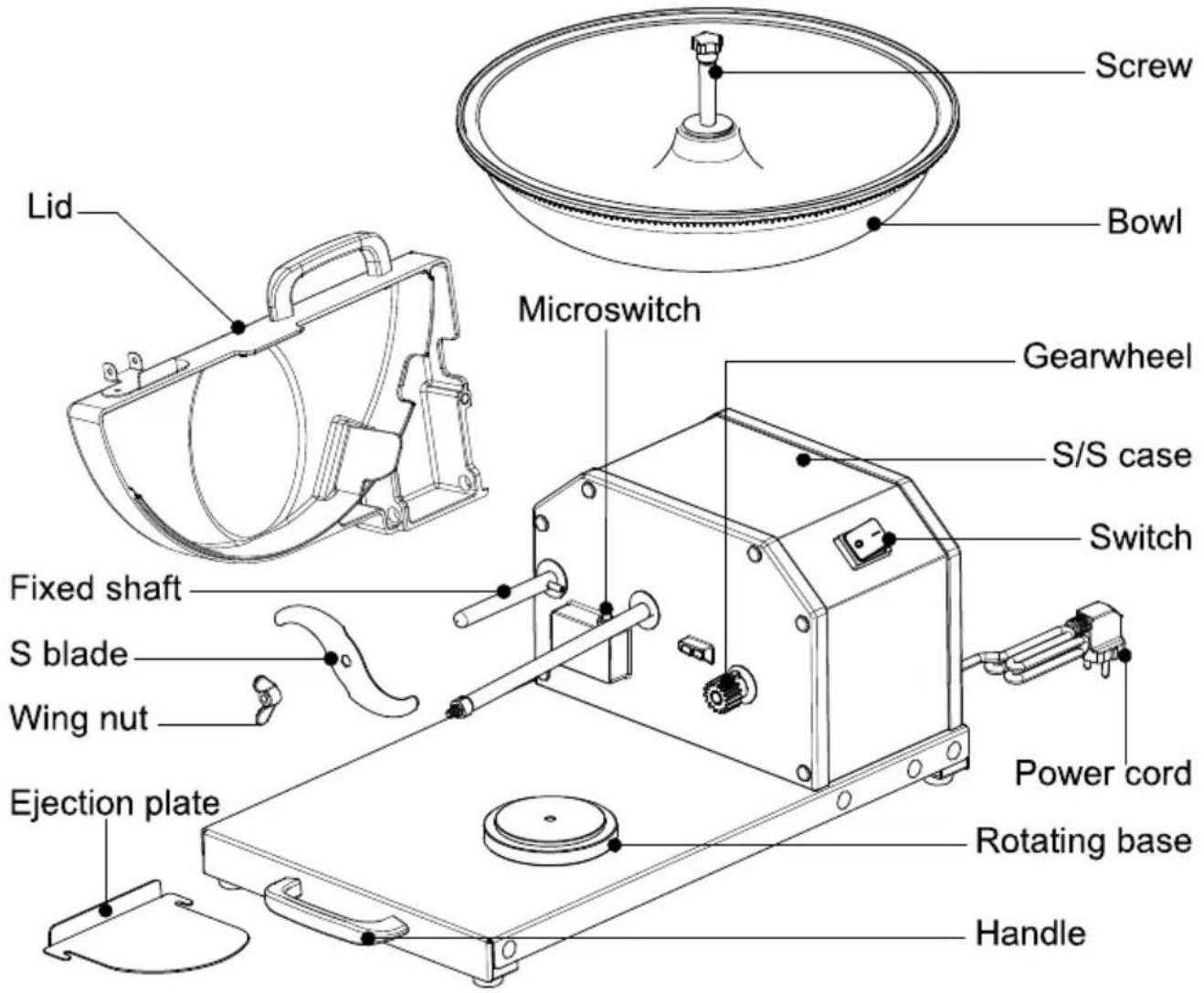Vevor FC370MT - Parts of description - 1