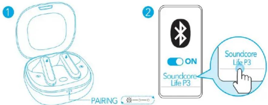 soundcore Life P3 - Διαδικασία αντιστοίχισης μέσω Bluetooth - 1