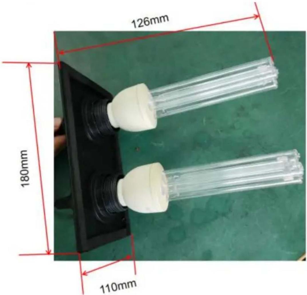 Vevor 2403-UV25X2 - Product size - 1