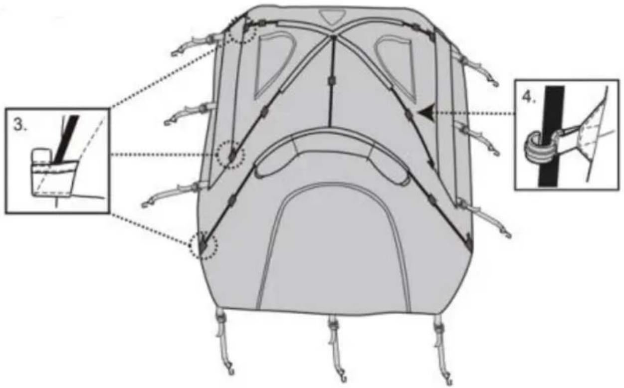 Vevor 120858 - TRUCK TENT ASSEMBLE - 3