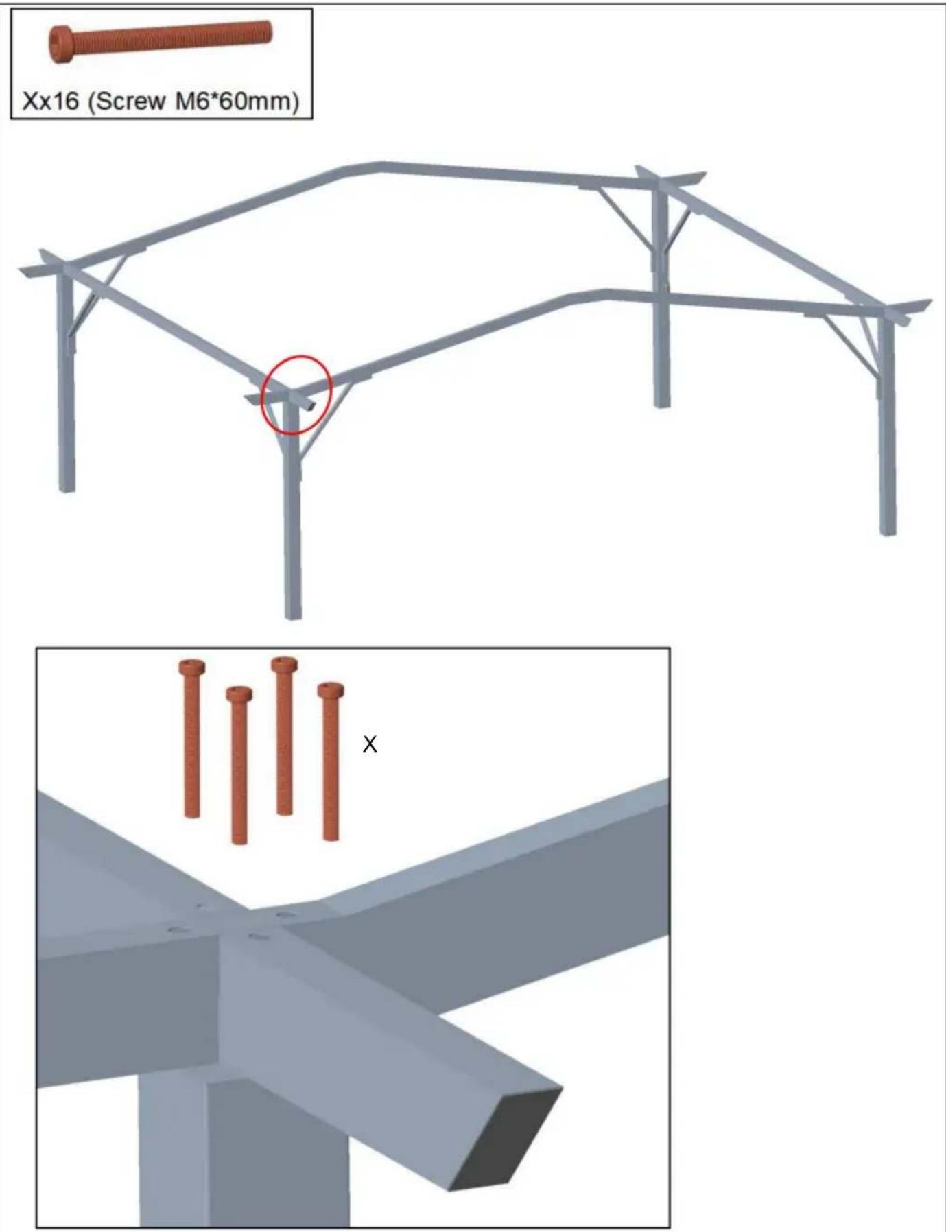 Vevor L10FT*W10FT - LISTE DES PIÈCES - 31