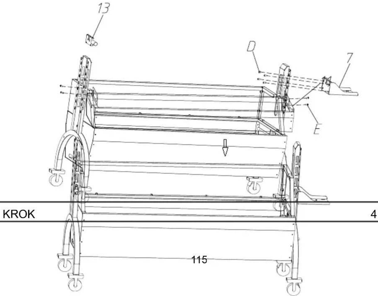 Vevor JY-MY-KYLQG-46-220 - KROK 3 D:M6\*8-4 SZT. E:M4\*16-4 SZT - 1