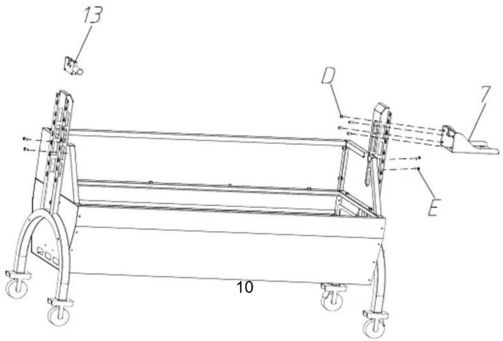 Vevor JY-MY-KYLQG-46-220 - STEP3 D:M6\*8-4PCS E:M4\*16-4PCS - 1