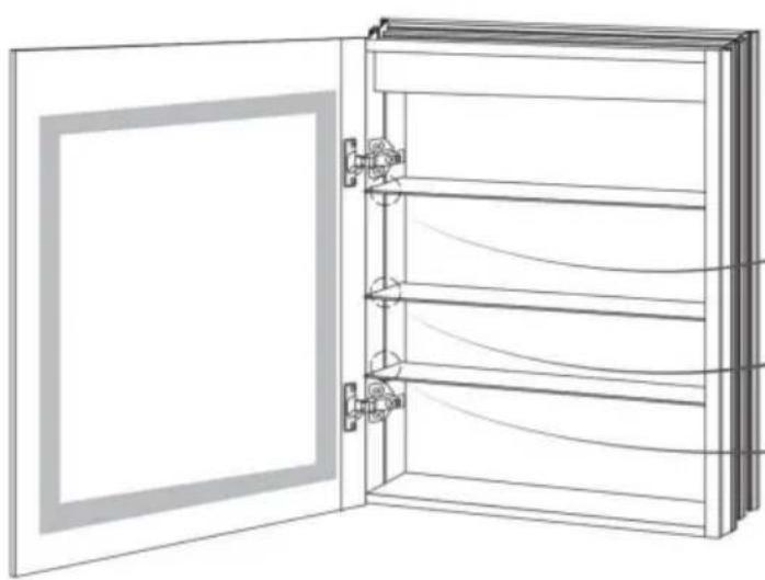 Vevor ML26×30-2 - ARMARIO CON ESPEJO - 1
