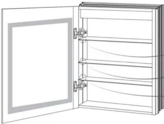 Vevor ML26×30-2 - ARMARIO CON ESPEJO - 3