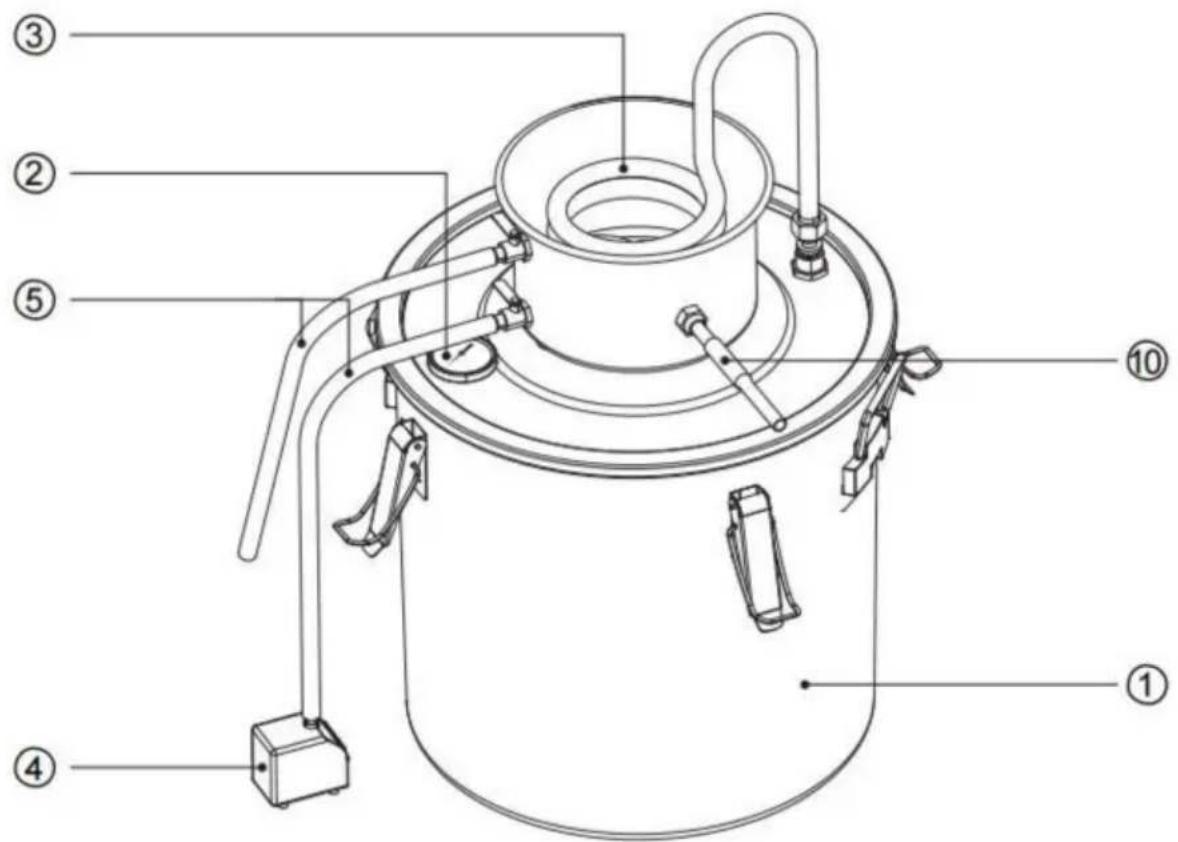 Vevor STD-10L-U - ONDERDELEN &amp; KENMERKEN - 2