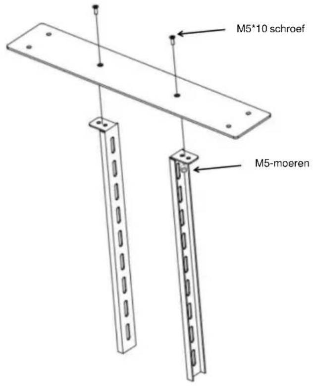 Vevor OK888-DS730+TOP PLATE - Hoe installeer ik het hele bureau? - 5