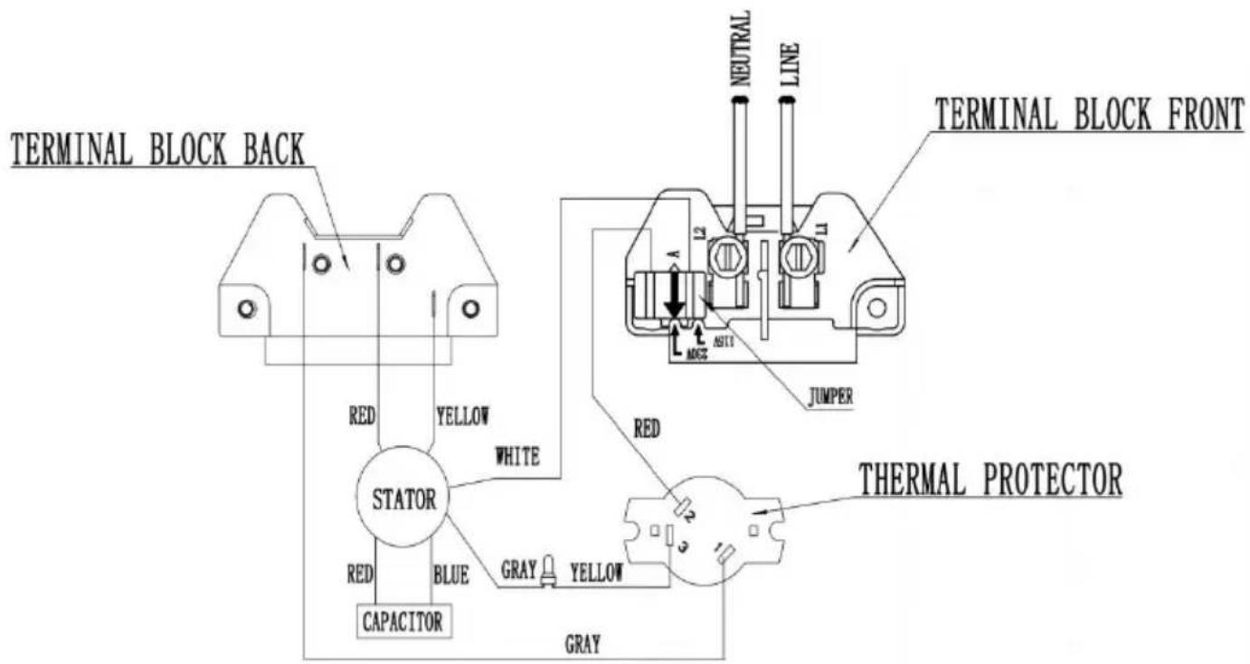 Vevor HM14095LCb - Dual voltage specification wiring - 1