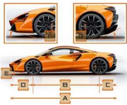 McLaren P16 (2025) - Dimensions du véhicule - 1