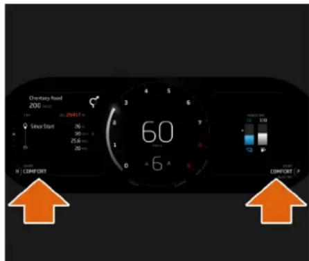 McLaren P16 (2025) - Affichage du comportement routier et de la transmission - 1