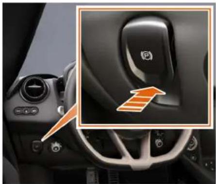 McLaren 720S (2021) - Utilisation du frein de stationnement - 2