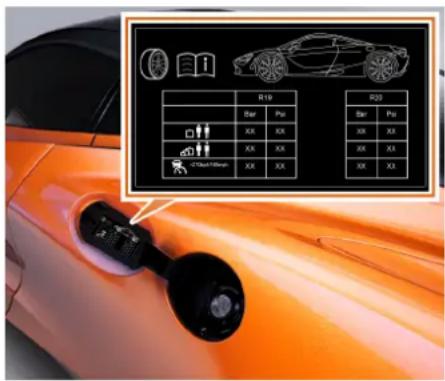 McLaren 720S (2021) - Tyre pressures - 1