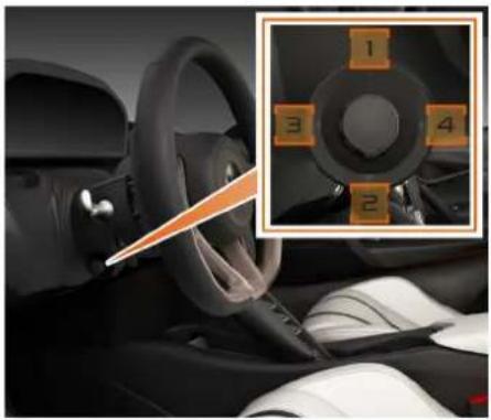 McLaren 720S (2021) - Avant de prendre le volant Volant et colonne de direction - 1