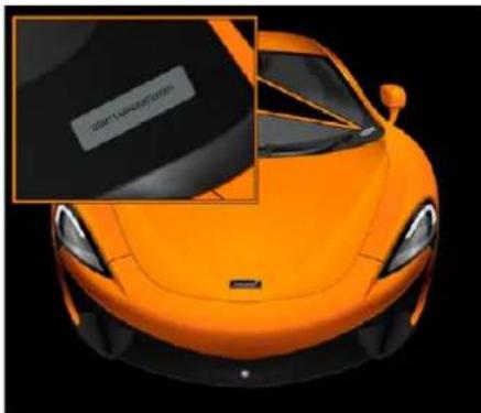 McLaren 600LT (2019) - Données et glossaire du vehicule Identification du vehicule - 1