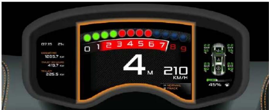 McLaren 600LT (2019) - Affichage du groupe d'instruments - 1